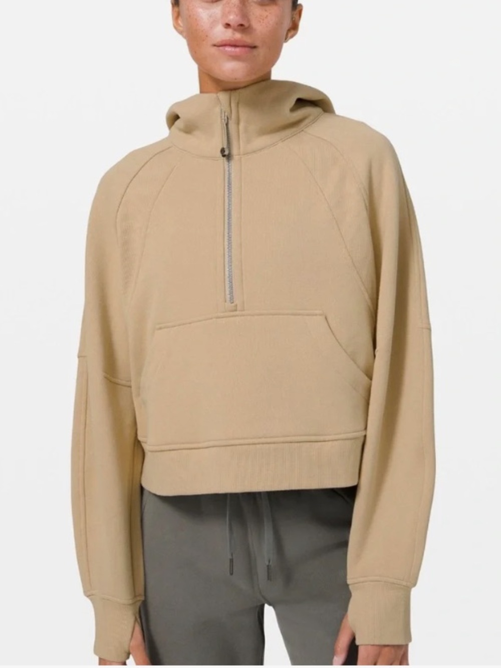 Scuba oversized 1/2 zip in trench